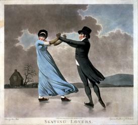 Skating Lovers (aquatint) | Obraz na stenu