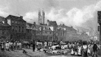 Market Day at Ashford, Kent, engraved by T. Garner, 1830 (engraving) | Obraz na stenu