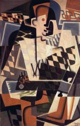 Harlequin with a Guitar, 1917 (oil on canvas) | Obraz na stenu