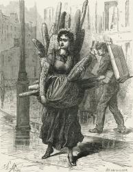 Paris bread carrier, from 'French Pictures' by Rev. Samuel G. Green, published 1878 (litho) | Obraz na stenu