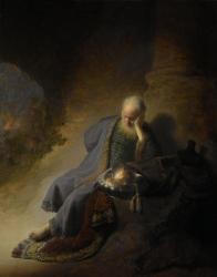 Jeremiah lamenting over the Destruction of Jerusalem, 1630 (oil on panel) | Obraz na stenu