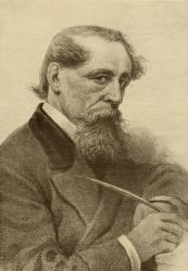 Charles Dickens (1812-70) (engraving) | Obraz na stenu