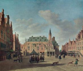 View of the Grote Markt in Haarlem (oil on canvas) | Obraz na stenu