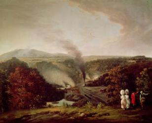 Afternoon view of Coalbrookdale, 1777 (oil on canvas) | Obraz na stenu