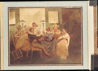 The Card Game, after 1830 (w/c on paper) | Obraz na stenu