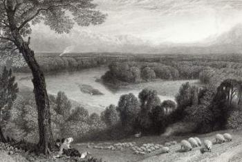 The Thames from Richmond Hill, engraved by J. Saddler, printed by Cassell, Petter & Galvin (engraving) | Obraz na stenu