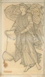 Angel with Scroll - figure number ten, 1880 (chalk on paper) | Obraz na stenu