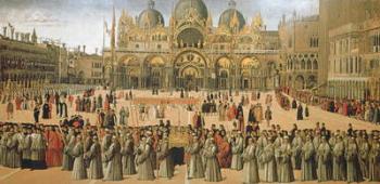 Procession in St. Mark's Square, 1496 (oil on canvas) (for details see 53910 and 60908) | Obraz na stenu