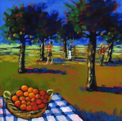 Orange picking, 2008 (acrylic on board) | Obraz na stenu