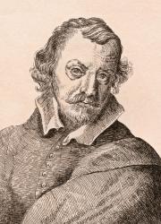 Pietro da Cortona, illustration from '75 Portraits Of Celebrated Painters From Authentic Originals', published in London, 1817 (engraving) | Obraz na stenu