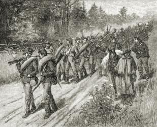 Sherman's Army on the march to the sea in 1865, from 'A Brief History of the United States', published by A. S. Barnes & Co. in 1885 (litho) | Obraz na stenu