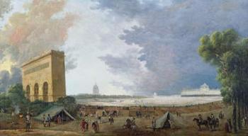F̻te de la F̩d̩ration on the Champ de Mars, 14 July 1790 (oil on canvas) | Obraz na stenu