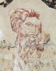 Detail of St Onuphrius and scene from his life (tinted mural drawing and painting) | Obraz na stenu