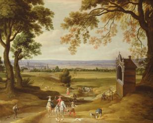 Landscape with Brussels in the distance | Obraz na stenu