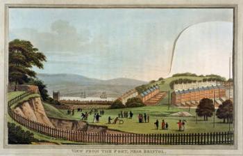 View from the Fort, near Bristol, from 'Observations on the Theory and Practice of Landscape Gardening by Humphrey Repton (1752-1818) (coloured aquatint with overlay) (see also 245522) | Obraz na stenu