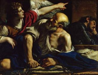 St. Peter Freed by an Angel (oil on canvas) | Obraz na stenu