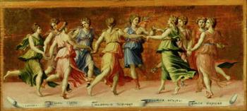 Dance of Apollo with the Nine Muses (tempera on panel) | Obraz na stenu
