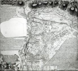 Plan of the Battle of Minden, drawn by Captain William Roy and engraved by Thomas Major, 1760 (engraving) (b/w photo) | Obraz na stenu