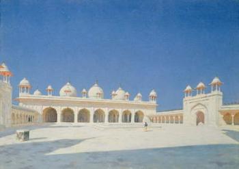 Moti Masjid, Agra, 1874-76 (oil on canvas) | Obraz na stenu