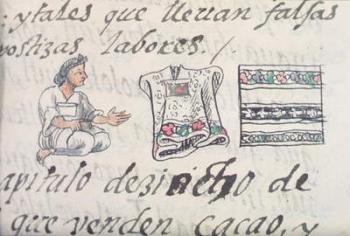 Ms Palat. 218-220 Book IX An Aztec merchant selling cloaks, from the 'Florentine Codex' by Bernardino de Sahagun, c.1540-85 | Obraz na stenu
