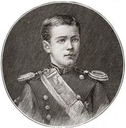 Nicholas II, 1868  1918. Seen here aged 14. Last Emperor of Russia, Grand Duke of Finland, and titular King of Poland. From The Strand Magazine, published 1896 | Obraz na stenu