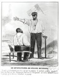 Painters at the National Workshops during the French Second Republic, 1848 (litho) (b/w photo) | Obraz na stenu
