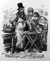An Oyster Vendor, from 'London, A Pilgrimage' by William Blanchard Jerrold, edition published in 1890 (engraving) | Obraz na stenu