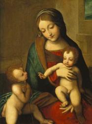 Madonna and Child with the Infant Saint John, c. 1510 (oil on panel) | Obraz na stenu