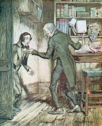Scrooge and Bob Cratchit, from Dickens' 'A Christmas Carol' | Obraz na stenu