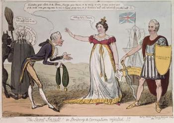 The Secret Insult or Bribery and Corruption Rejected, published by Benbow, 1820 (engraving) | Obraz na stenu