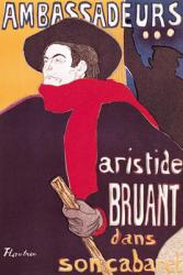 Poster advertising Aristide Bruant (1851-1925) in his cabaret at the Ambassadeurs, 1892 (litho) | Obraz na stenu