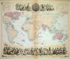 British Empire throughout the World (coloured engraving) | Obraz na stenu