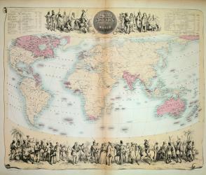 British Empire throughout the World (coloured engraving) | Obraz na stenu