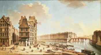 The Ile Saint-Louis from the Place de Greve, c.1757 (oil on canvas) (see also 86034) | Obraz na stenu