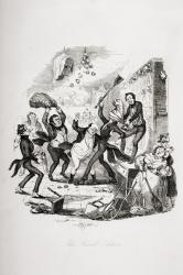 The rival editors, illustration from `The Pickwick Papers' by Charles Dickens (1812-70) published 1837 (litho) | Obraz na stenu