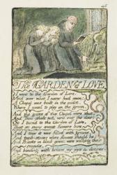 'The Garden of Love', plate 45 (Bentley 44) from 'Songs of Innocence and of Experience' (Bentley Copy L) 1789-94 (raised etching with pen & w/c) | Obraz na stenu