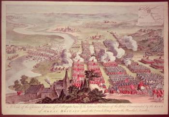 A View of the Glorious Action of Dettingen, June 16-27 1743, between the Forces of the Allies Commanded by the King of Great Britain and the French Army under the Marshal Noailles (1678-1766), engraved by I. Pane printed by Robert Wilkinson (print) | Obraz na stenu