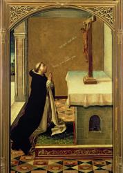 St. Peter Martyr (c.1205-52) at Prayer (oil on panel) | Obraz na stenu