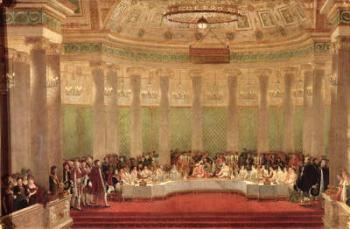 The Banquet for the Marriage of Napoleon Bonaparte (1769-1821) and Marie-Louise de Habsbourg-Lorraine (1791-1847) 1810 (oil on canvas) | Obraz na stenu