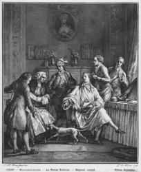 The Small Toilette, engraved by Pietro Antonio Martini (1739-97) (engraving) (b/w photo) | Obraz na stenu