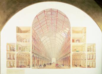 Section perspective of the proposed Great Victorian Way, c.1854 | Obraz na stenu