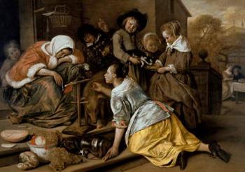 The Effects of Intemperance, c.1663-65 (oil on panel) | Obraz na stenu
