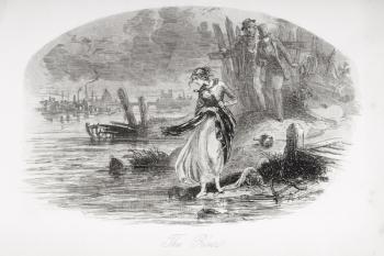 The River, illustration from 'David Copperfield' by Charles Dickens (1812-70) first published 1850 (litho) | Obraz na stenu