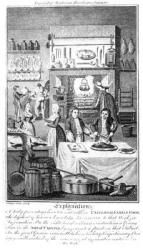 Frontispiece of 'The Housekeeper's Instructor' by William Augustus Henderson, published in London in the 1790's (engraving) | Obraz na stenu