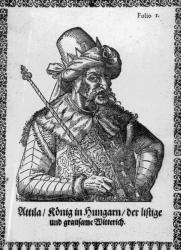 Attila the Hun (engraving) | Obraz na stenu