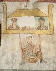 Saint Proculus escaping from the city of Verona (fresco) | Obraz na stenu