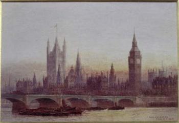 Westminster (w/c on paper) | Obraz na stenu