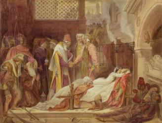The Reconciliation of the Montagues and the Capulets, c.1854 (w/c, bodycolour and gum over graphite on paper) | Obraz na stenu