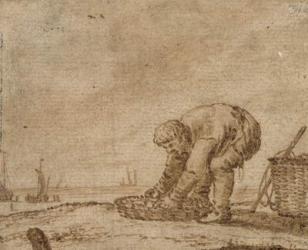 Fisherman on the Sea Shore, 1623 (pen and ink on paper) | Obraz na stenu