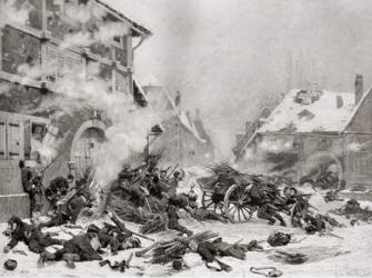 Fire Attack on a Barricaded House, photogravure by Goupil and Company (photogravure) | Obraz na stenu